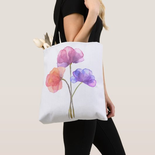 Prachtig Waterverf schilderij van bloemen Tote Bag (Dichtbij)
