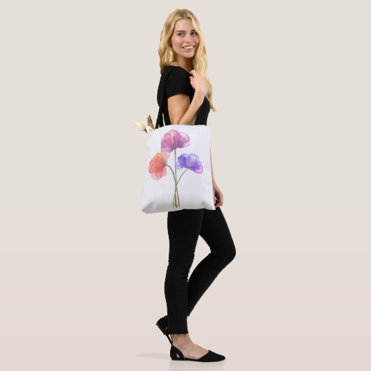 Prachtig Waterverf schilderij van bloemen Tote Bag (Op model)