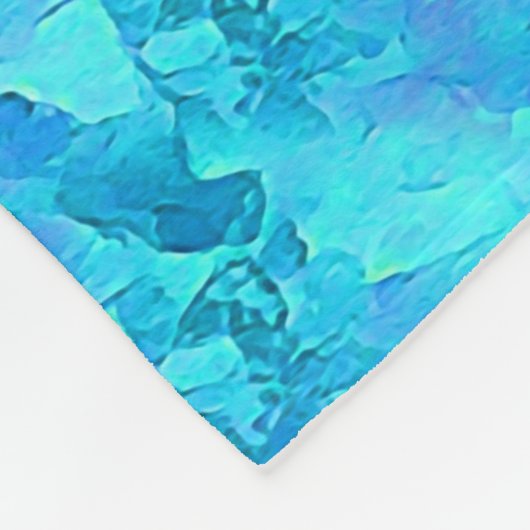 Prachtig waterverf tropisch oceaanthema ontwerp  fleece deken (Hoek)