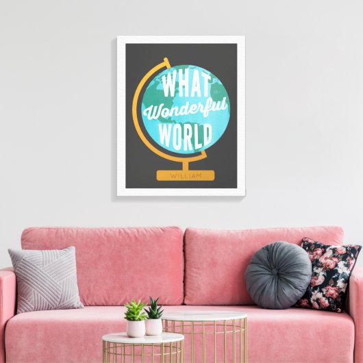 Prachtig wereld Wereldbol Canvas Afdruk (Insitu (Woonkamer))