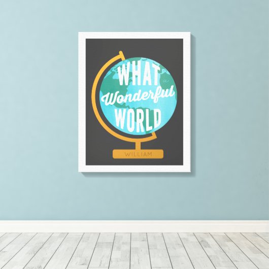 Prachtig wereld Wereldbol Canvas Afdruk (Insitu (Houten vloer))