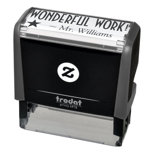 "PRACHTIG WERK!" Teaching Assistant Rubber Stamp Zelfinktende Stempel (Product)