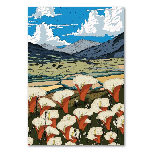 Prachtig wildflower weide landschap kaart (Voorkant)