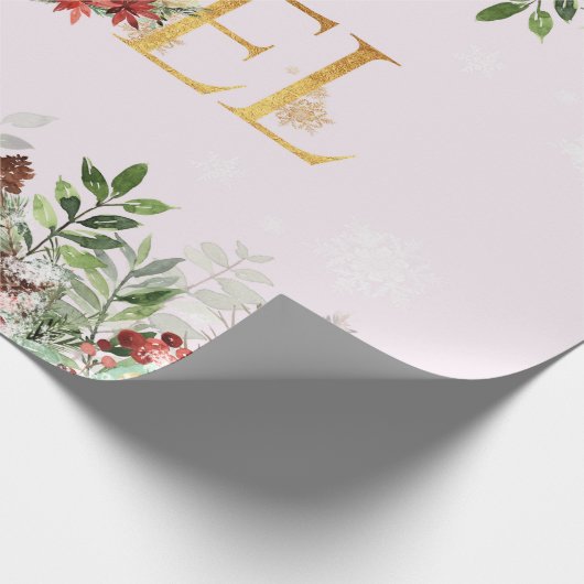 Prachtig winterpatroon cadeaupapier (Hoek)