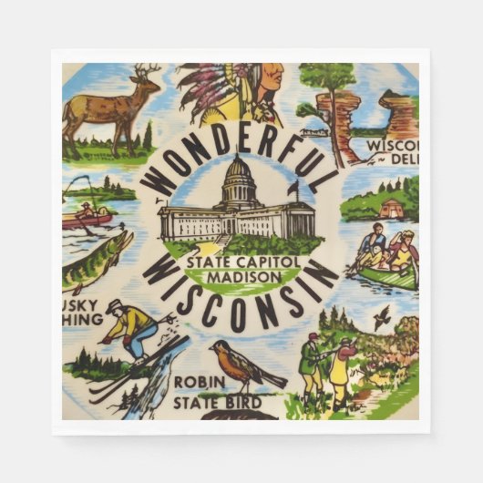 Prachtig Wisconsin-feest Servet (Voorkant)