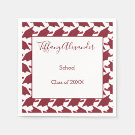 Prachtig wit en Bourgondisch Afstuderen Servet