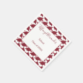 Prachtig wit en Bourgondisch Afstuderen Servet (Hoek)