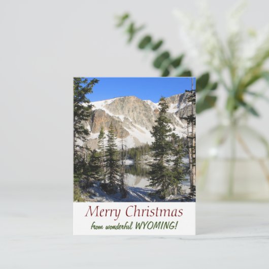 Prachtig Wyoming landschap Vrolijk kerstfeest Feestdagenkaart (Staand voorkant)