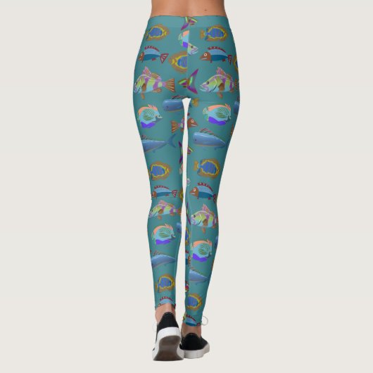 Prachtig Zee Patroon Leggings (Achterkant)