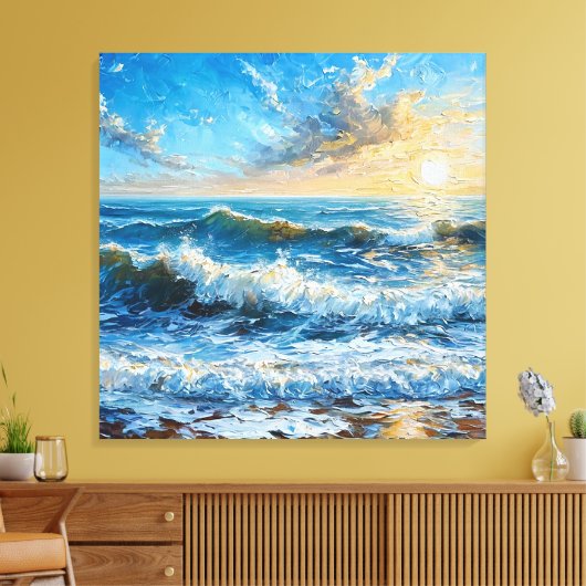 Prachtig zeegezicht canvas afdruk (Insitu (Woonkamer))