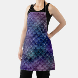 Prachtig zeemeermin glitter ontwerp schort