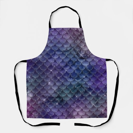 Prachtig zeemeermin glitter ontwerp schort (Voorkant)