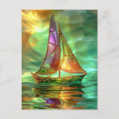 Prachtig Zeilbootkunstwerk, AI-gegenereerd, Briefkaart (Voorkant)