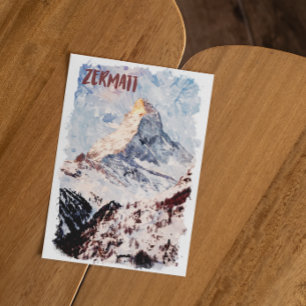 Prachtig Zermatt Zwitserland Zwitserse Alpen Briefkaart