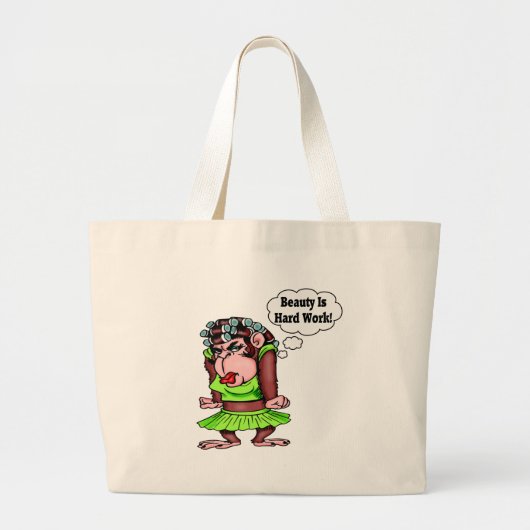 Prachtig zijn is hard werken grote tote bag (Voorkant)