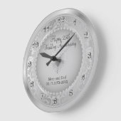 Prachtig zilver 25th Wedding Jubileum Grote Klok (Hoek)