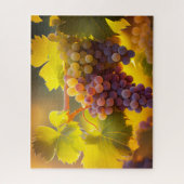 Prachtig zonlicht op wijngaarddruiven legpuzzel (Verticaal)