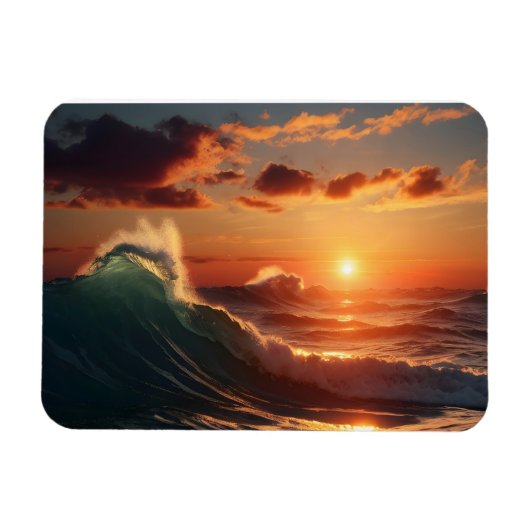 Prachtig zonsondergang zee magneet (Horizontaal)