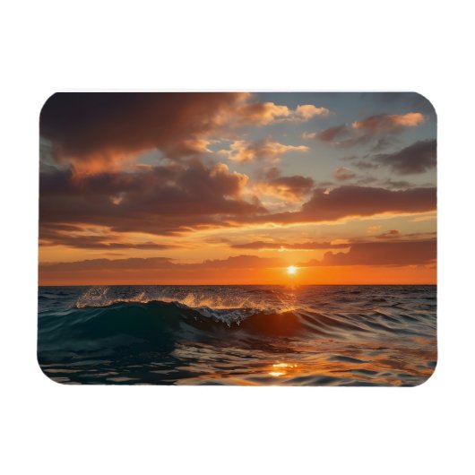 Prachtig zonsondergang zee magneet (Horizontaal)