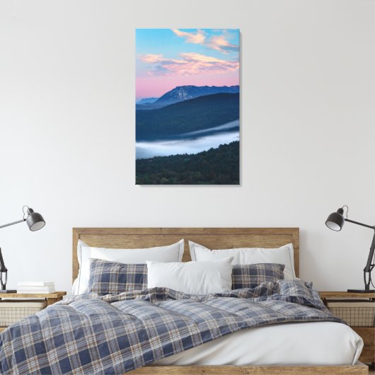 Prachtig zonsopgang uitzicht op Nanos van Šilentab Canvas Afdruk (Insitu (Slaapkamer))