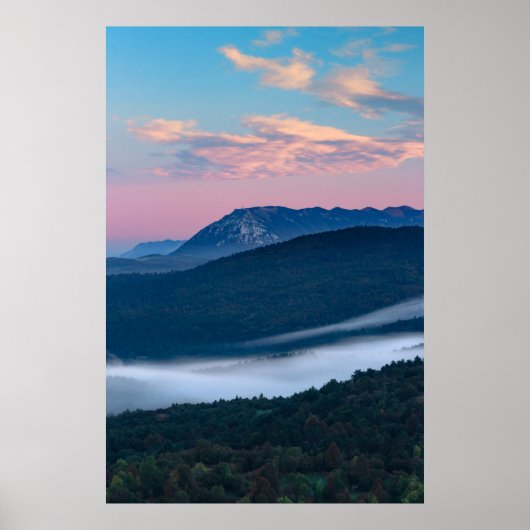 Prachtig zonsopgang uitzicht op Nanos van Šilentab Poster (Voorkant)