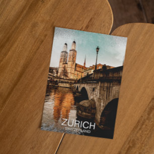 Prachtig Zürich Zwitserland City Uitzicht Briefkaart