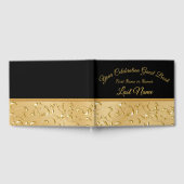 Prachtig zwart en goud gastenboek, personaliseer h gastenboek (Volledig)