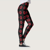 prachtig zwart opgerold polkadodepatroon leggings (Rechts)