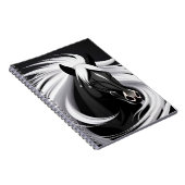 Prachtig zwart paard notitieboek (Rechterzijde)