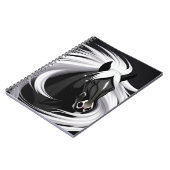 Prachtig zwart paard notitieboek (Linkerzijde)