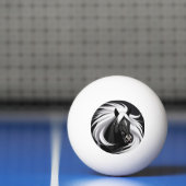 Prachtig zwart paard pingpongbal (Net)