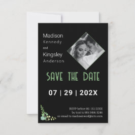 Prachtig zwart Sla de datum foto Fab Save The Date