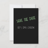 Prachtig zwart Sla de datum foto Fab Save The Date (Achterkant)