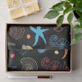 Prachtig zwart strandpapier tissuepapier (Geschenk)