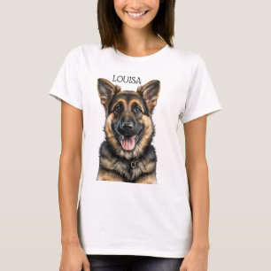 PRACHTIG ZWART & TAN DUITS HERDER PUPPY T-SHIRT