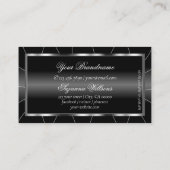 Prachtig zwart-wit met diamanten en Logo Visitekaartje (Achterkant)