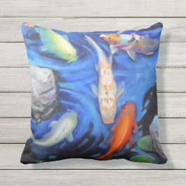 Prachtige 16-inch x 16-inch Koi Sierkussennen voor Buitenkussen