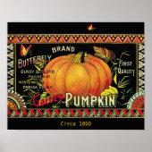 Prachtige  1890 Butterfly Pumpkin Ad copy Poster (Voorkant)