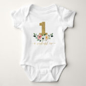 Prachtige | 1e verjaardag baby cadeau romper (Voorkant)