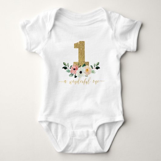 Prachtige | 1e verjaardag baby cadeau romper (Voorkant)
