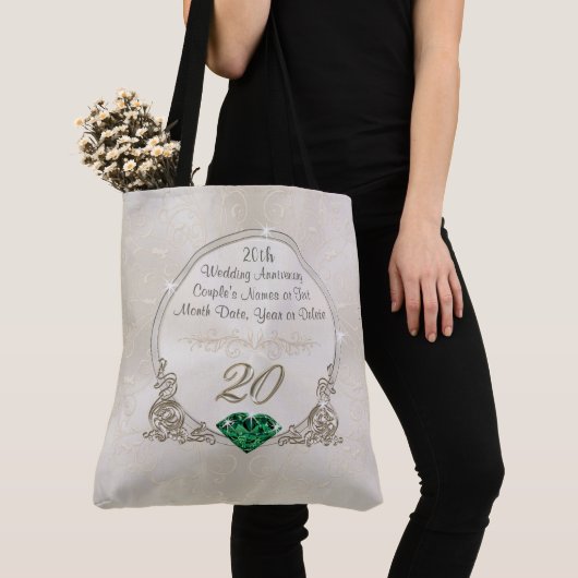 Prachtige  20e Jubileum Canvas tassen (Dichtbij)