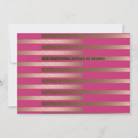 Prachtige 21e BRUNCH BUBBELEN Cocktail ROZE GOUD Kaart (Achterkant)