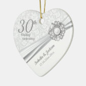 Prachtige 30e Pareljuweel-Jubileum Keramisch Ornament (Links)