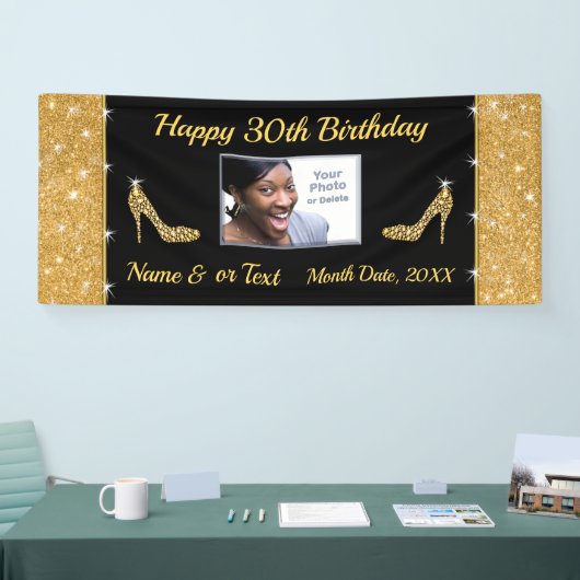Prachtige, 30e verjaardag banners gepersonaliseerd (Beurs)