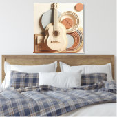 Prachtige 3D gitaar Canvas Afdruk (Insitu (Slaapkamer))