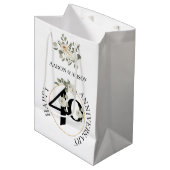 Prachtige 40e Jubileum middelgrote Gift-tas Medium Cadeauzakje (Voorkant Gekanteld)