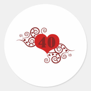 Prachtige 40e verjaardag cadeauideeën ronde sticker