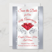 Prachtige 40e verjaardag Save the Date-magneetjes Magnetische Uitnodiging (Voorkant)