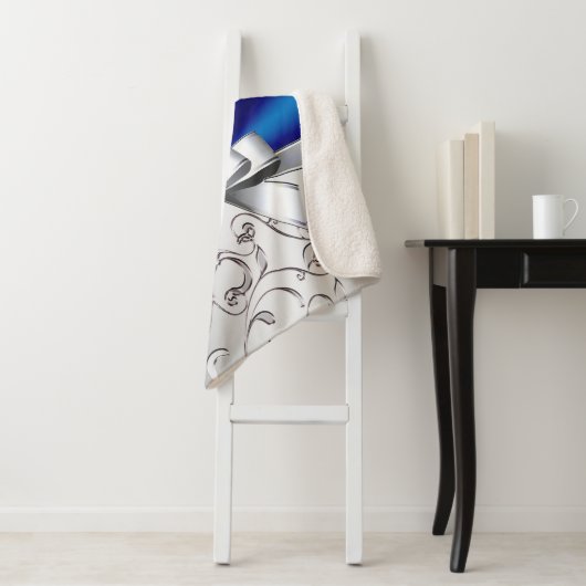 Prachtige 45-jarige Jubileum cadeau, klein tot gro Sherpa Deken (In situ)