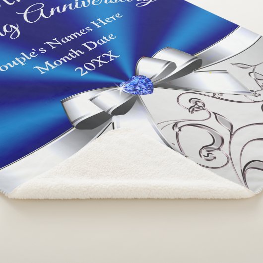 Prachtige 45-jarige Jubileum cadeau, klein tot gro Sherpa Deken (3/4)